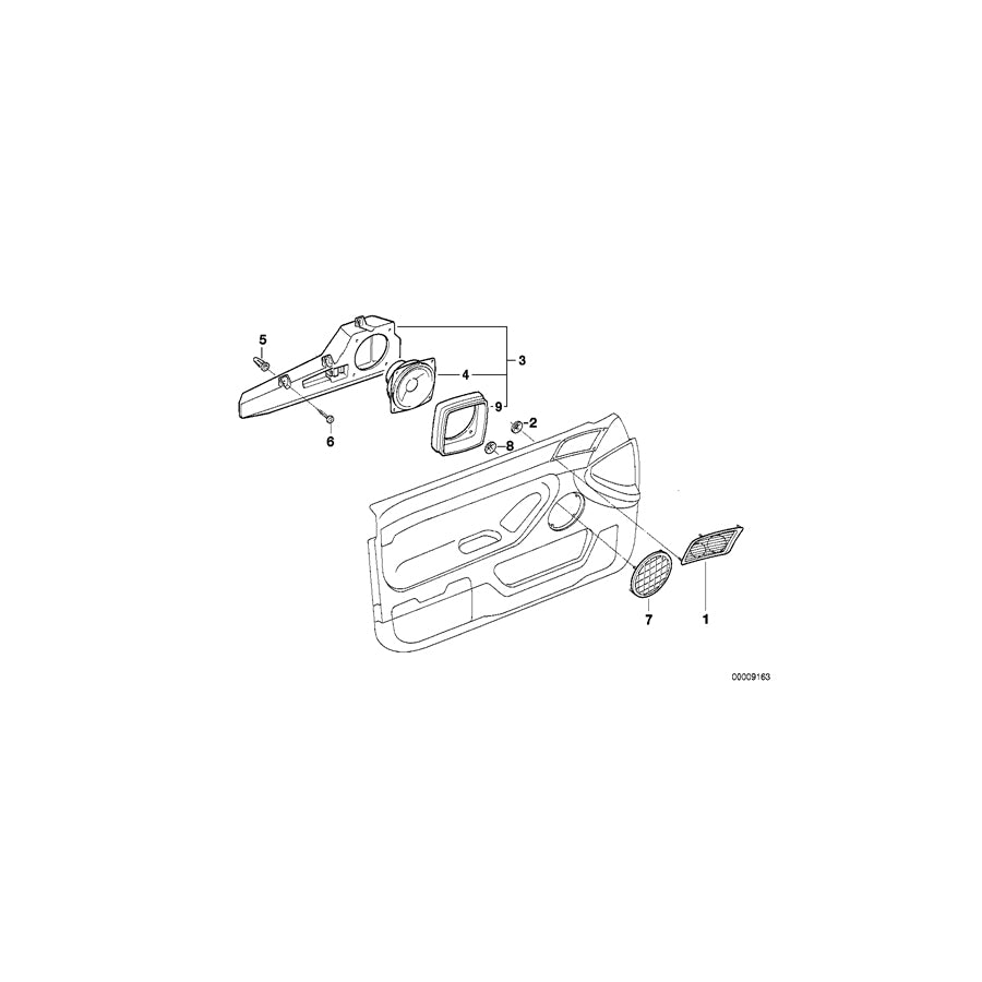 Genuine BMW 65138371236 E38 Right Front Door Loudspeaker Box STEREO / HIFI (Inc. 735iL, 740i & 740d)