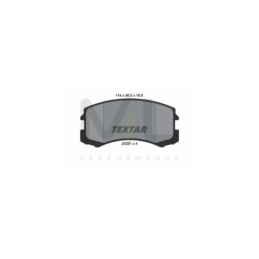 TEXTAR 2429101 Brake pad set for MITSUBISHI LANCER not prepared for wear indicator