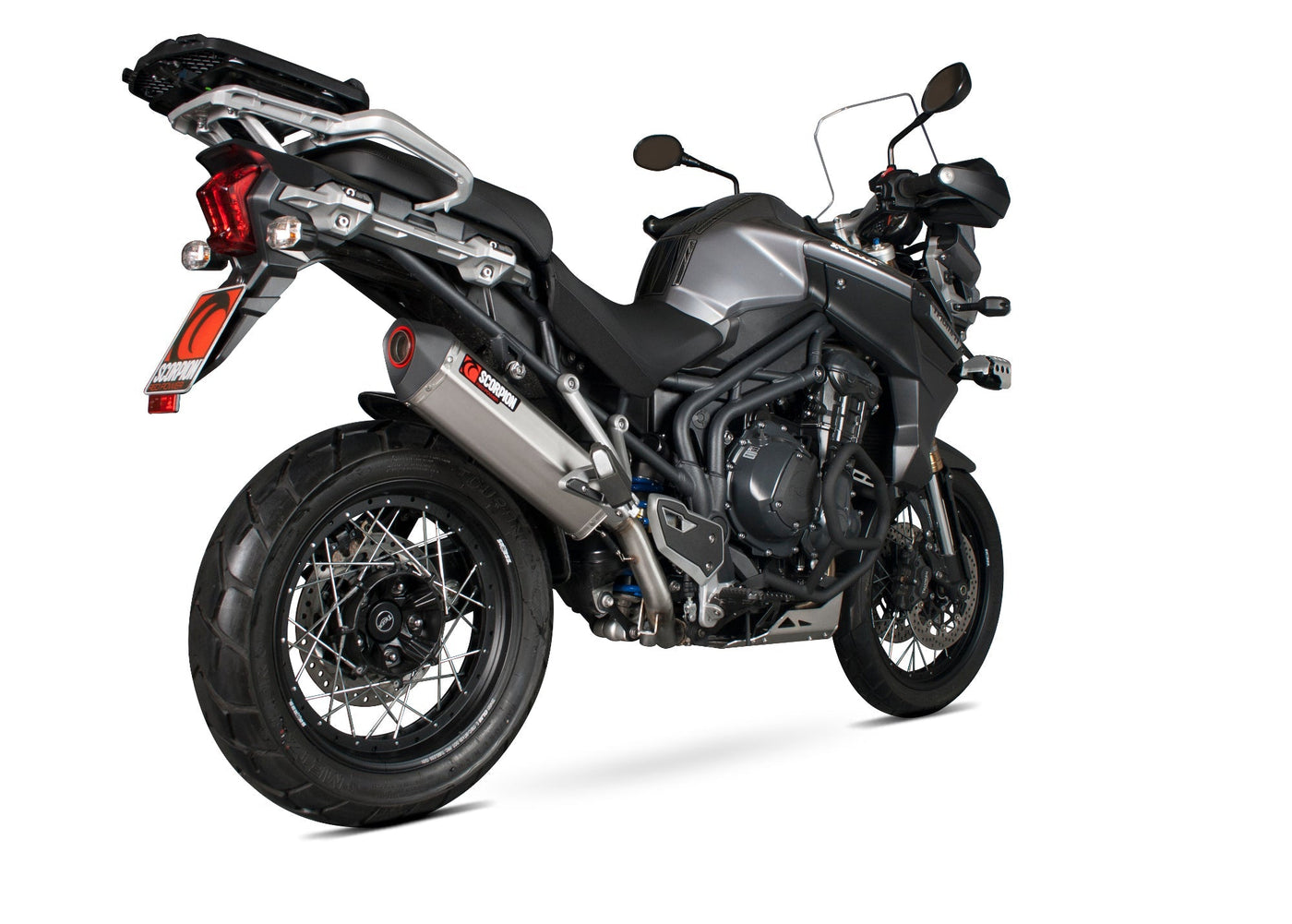 Scorpion RTR73SEO Triumph Tiger 1200 Explorer Serket Parallel Slip-On - Brushed Stainless Steel Sleeve |  UK