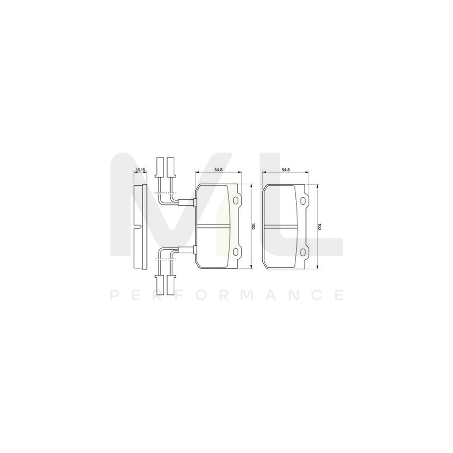 Bosch 0986469441 Brake Pad Set BP750 | Performance Parts Direct Car Parts