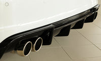 Rieger 00088172 Audi 8V S3 Rear Diffuser for Original Twin Tailpipe Left & Right - Glossy Black