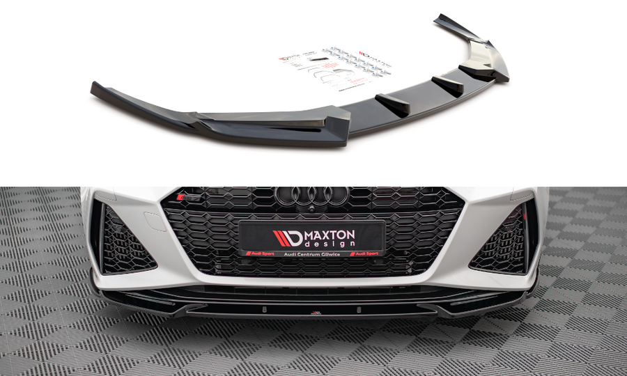 Maxton Design AU-RS6-C8-FD1T Front Splitter V.1 Audi RS6 C8 / RS7 C8 |