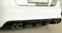 Rieger 00088172 Audi 8V S3 Rear Diffuser for Original Twin Tailpipe Left & Right - Glossy Black