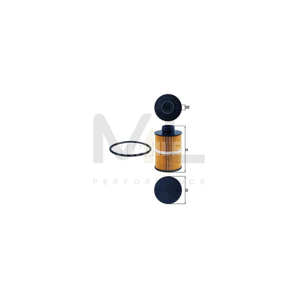 MAHLE ORIGINAL KX 208D Fuel filter Filter Insert | Performance Parts DirectCar Parts