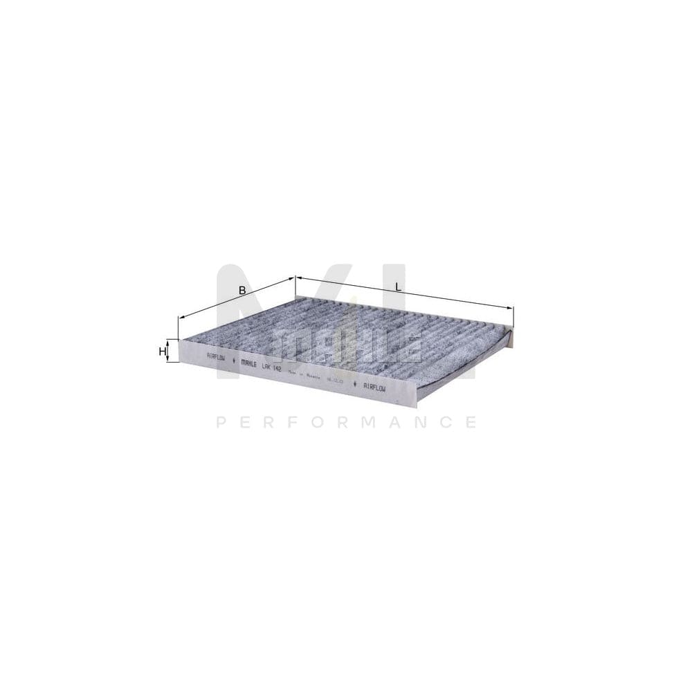 MAHLE ORIGINAL LAK 142 Pollen filter Activated Carbon Filter | Performance Parts DirectCar Parts