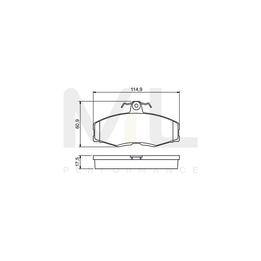 Bosch 0986468613 Brake Pad Set BP728 | Performance Parts Direct Car Parts