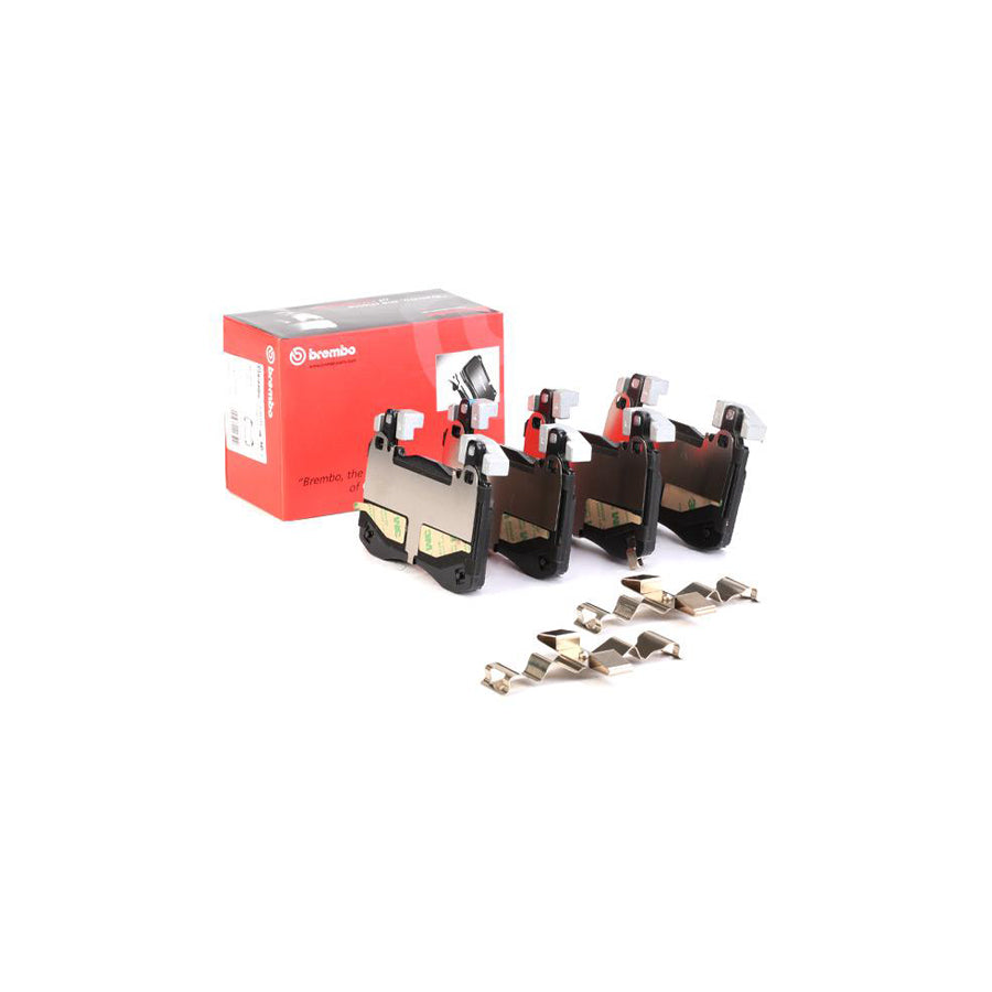 Brembo P 30 113 Brake Pad Set For Kia Stinger With Acoustic Wear Warning With Anti Squeak Plate With Counterweights