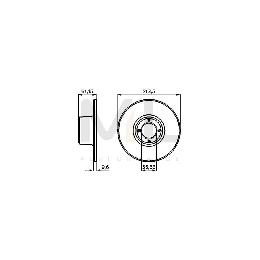 BOSCH 0 986 478 811 Brake Disc Solid, Oiled | Performance Parts Direct Car Parts