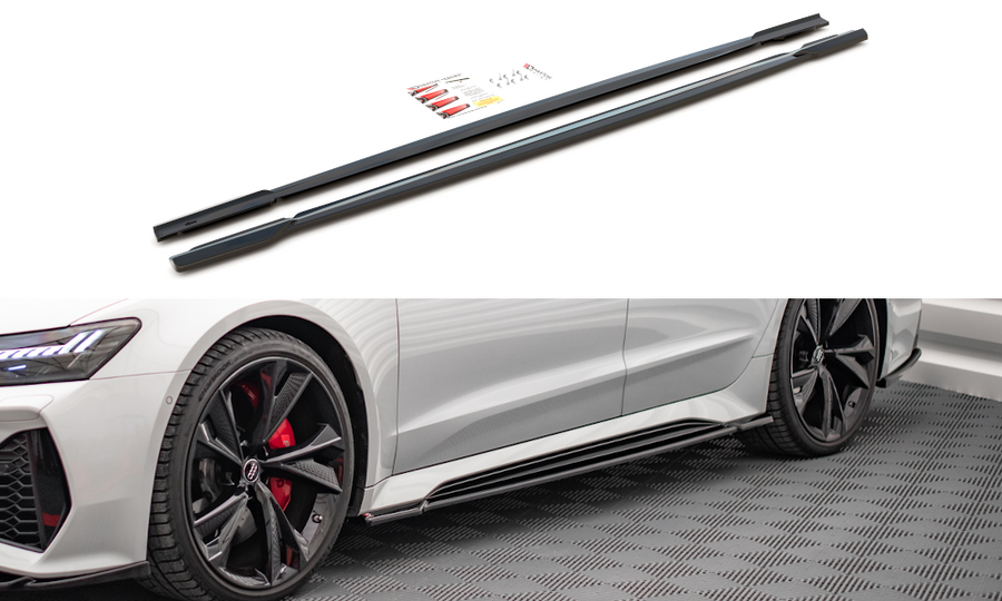 Maxton Design AU-RS6-C8-SD1T Side Skirts Diffusers V.1 Audi RS6 C8 / RS7 C8 |
