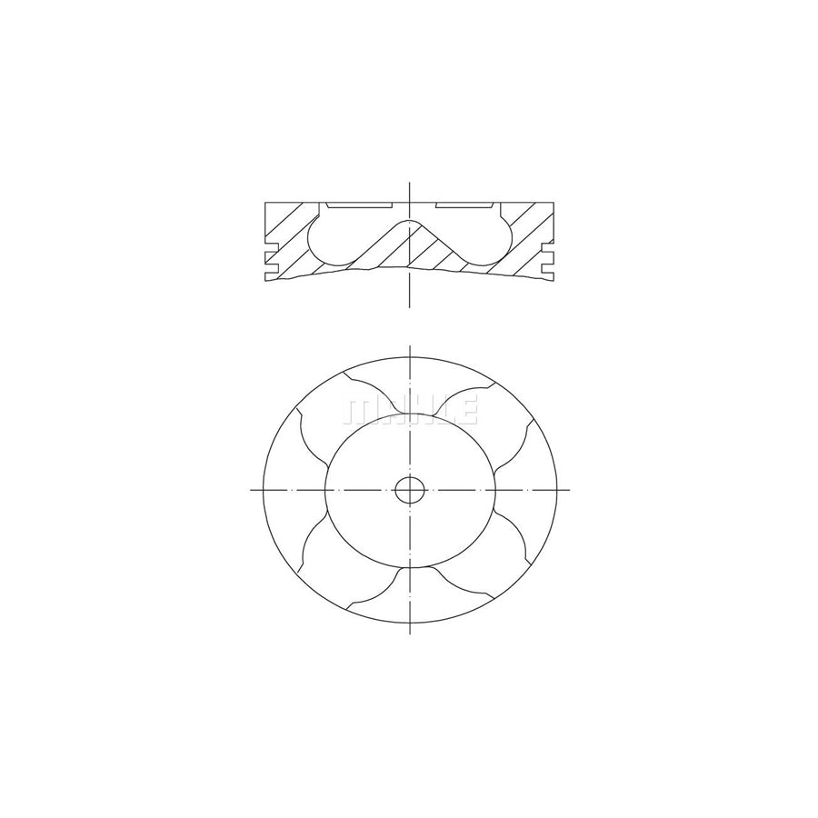 MAHLE ORIGINAL 227 PI 00112 000 Piston 128,0 mm, with cooling duct, with piston ring carrier