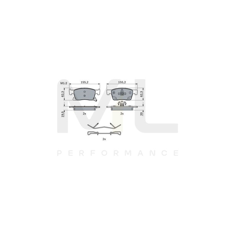 Bosch 0986424329 Brake Pad Set BP2357 | Performance Parts Direct Car Parts