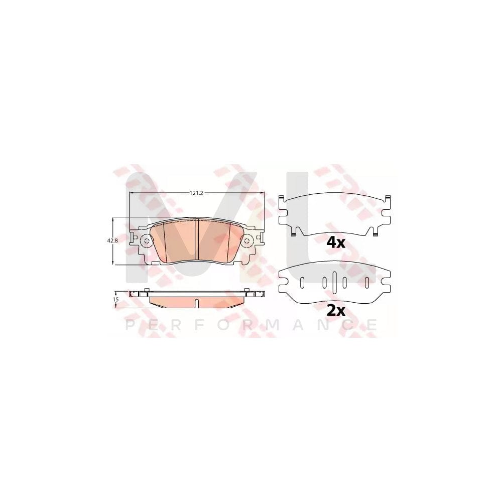 TRW Gdb4459 Brake Pad Set | Performance Parts Direct Car Parts