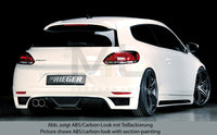 Rieger 00099772 VW 13 Mk3 Scirocco Rear Diffuser for Twin Tailpipe Left - Carbon-Look