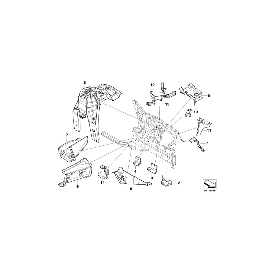 Genuine BMW 51717900479 E63 E61 E60 Combination Bracket (Inc. M5 & M6)