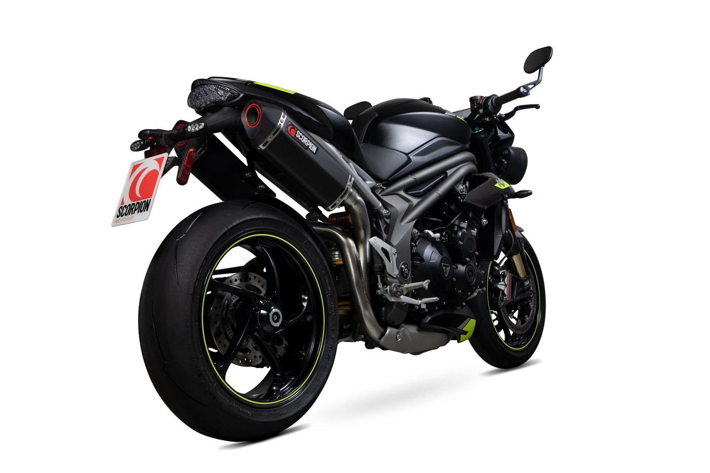Scorpion RTR88BCER Triumph Speed Triple Serket Parallel Slip-On Exhaust (Pair) - Black Ceramic Coated Sleeve