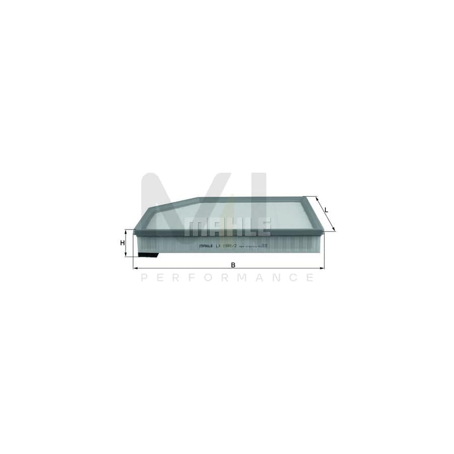 MAHLE ORIGINAL LX 1591/2 Air Filter Filter Insert | Performance Parts DirectCar Parts