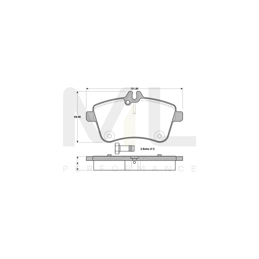Bosch 0986Tb3130 Brake Pad Set  | Performance Parts Direct Car Parts