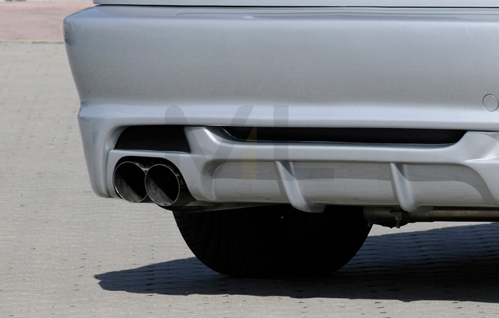 Rieger 00050252 BMW 3 Series E46 Rear Diffuser for Twin Tailpipe Left -  Matte Black