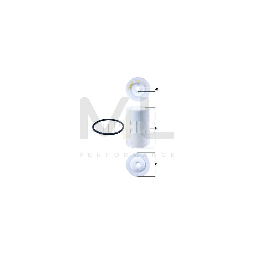 MAHLE ORIGINAL KX 68D Fuel filter Filter Insert | Performance Parts DirectCar Parts