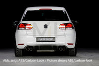 Rieger 00088145 VW Mk6 Golf Rear Diffuser for Twin Tailpipe Left & Right - Glossy Black