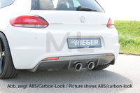Rieger 00088084 VW 13 Mk3 Scirocco Rear Diffuser for Twin Tailpipe Centre - Glossy Black