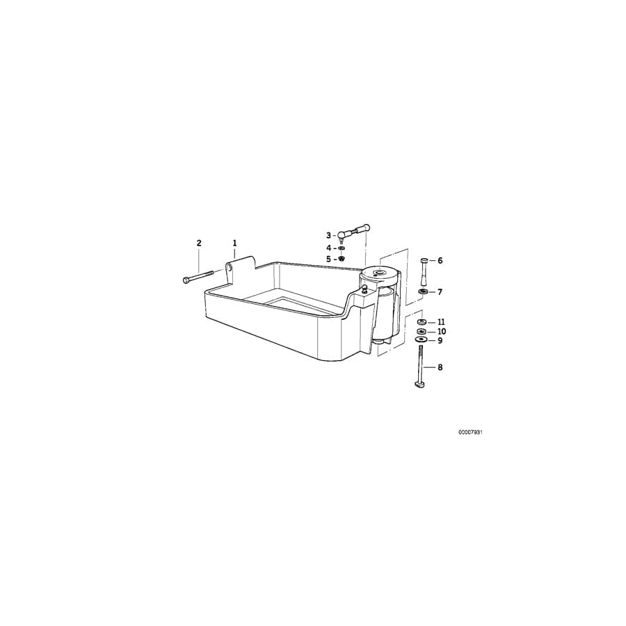 Genuine BMW 51718172849 E36 Bolt (Inc. 325i, 328i & 318i)