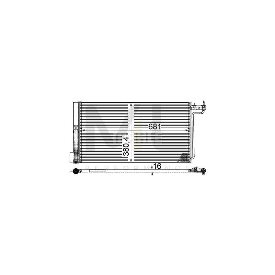 MAHLE ORIGINAL AC 29 000P Air conditioning condenser with dryer, without pressure switch | Performance Parts DirectCar Parts