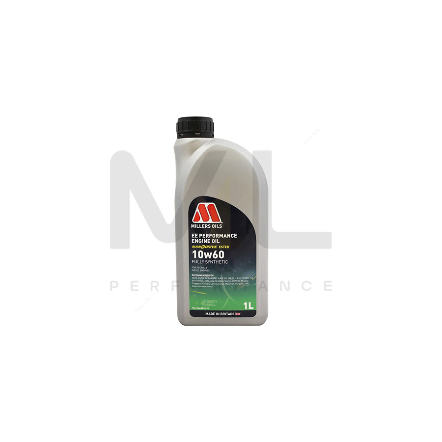 Millers Oils 8210JEP EE Performance 10w-60 Fully Synthetic Engine Oil 1l