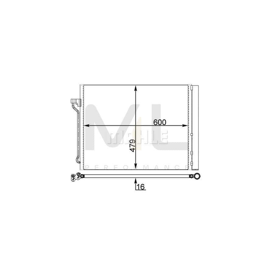 MAHLE ORIGINAL AC 463 000S Air conditioning condenser with dryer | Performance Parts DirectCar Parts