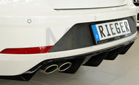 Rieger 00088134 SEAT 5F Leon FR Rear Diffuser for Twin Tailpipe Left - Glossy Black