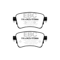 EBC PD01KR918 Citroen Opel Peugeot Toyota Greenstuff Rear Brake Pad & Plain Disc Kit - ATE Caliper