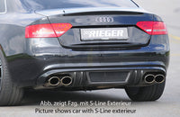 Rieger 00099086 Audi B8 B81 A5 Rear Diffuser for Twin Tailpipe Left & Right - Carbon-Look
