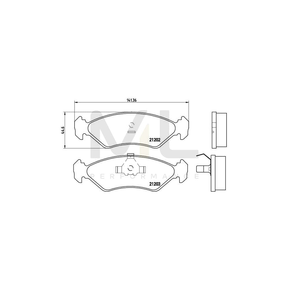 Brembo P 24 028 Brake Pad Set For Ford Fiesta Mk4 (J3S, J5S) Excl. Wear Warning Contact