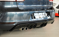 Rieger 00088019 VW Mk6 Golf GTD Rear Diffuser for Original Twin Tailpipe Left - Glossy Black
