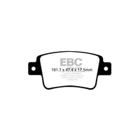 EBC PD03KR005 Abarth Fiat Punto Evo Yellowstuff Rear Brake Pad & Plain Disc Kit