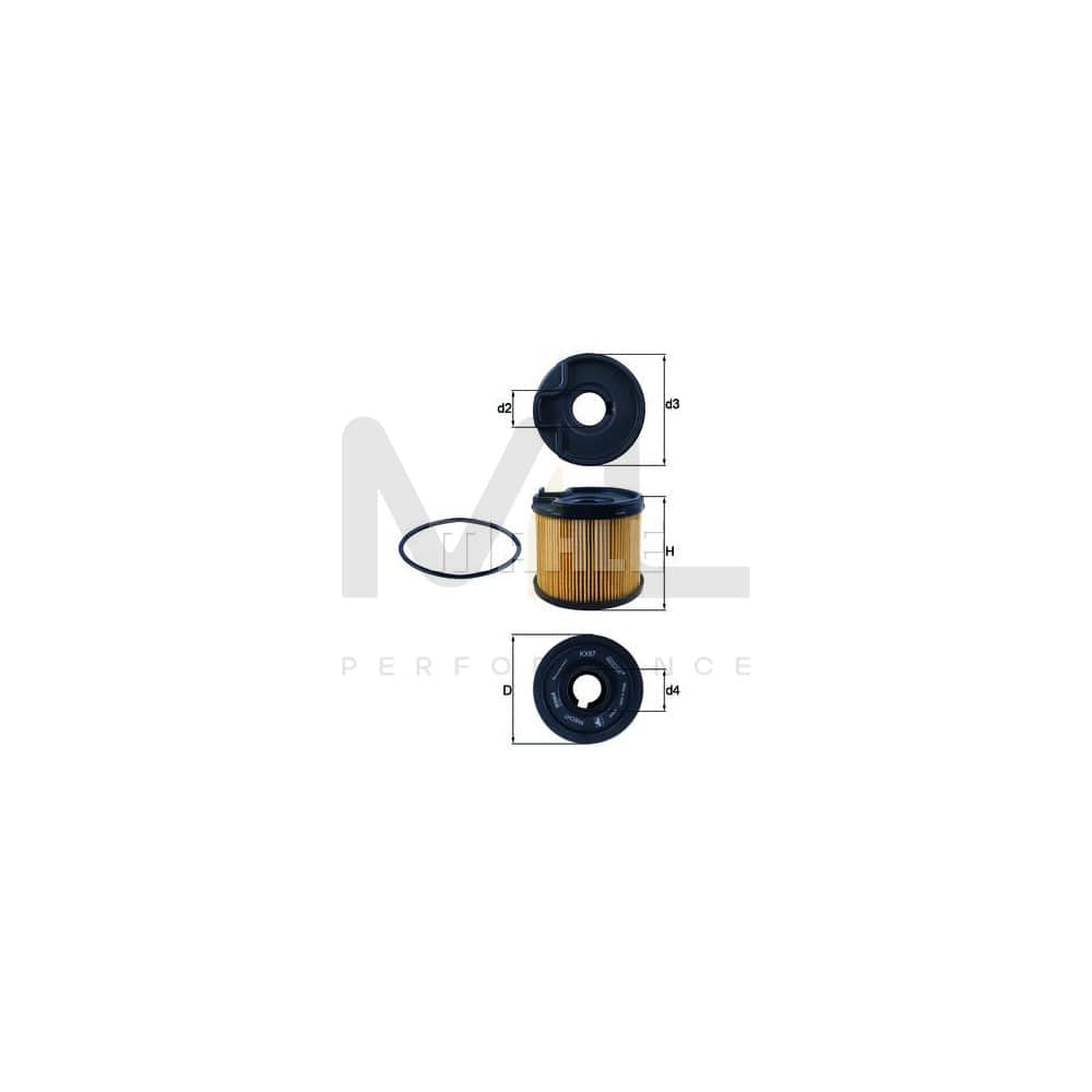 MAHLE ORIGINAL KX 87D Fuel filter Filter Insert | Performance Parts DirectCar Parts