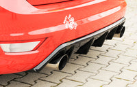 Rieger 00088118 Ford Focus 2 ST Rear Diffuser for Original Tailpipe Left & Right - Glossy Black