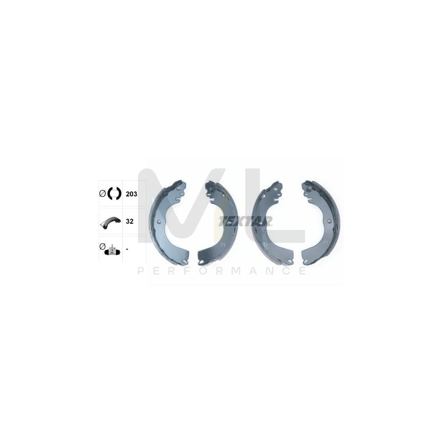 TEXTAR 91081900 Brake Shoe Set for MITSUBISHI i without handbrake lever | Performance Parts Direct Car Parts