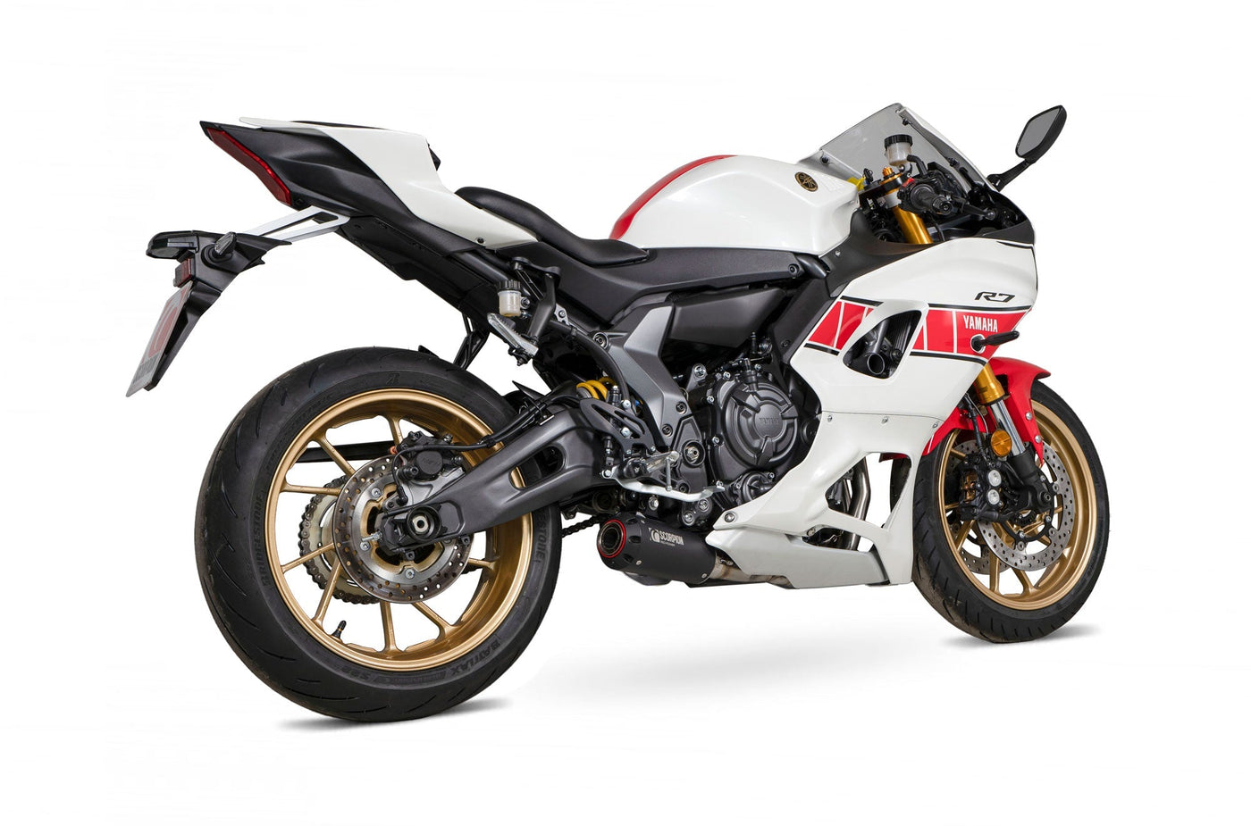 Scorpion PYA120SYSBCER Yamaha YZF R7 Red Power Full System - Black Ceramic Coated Sleeve |  UK