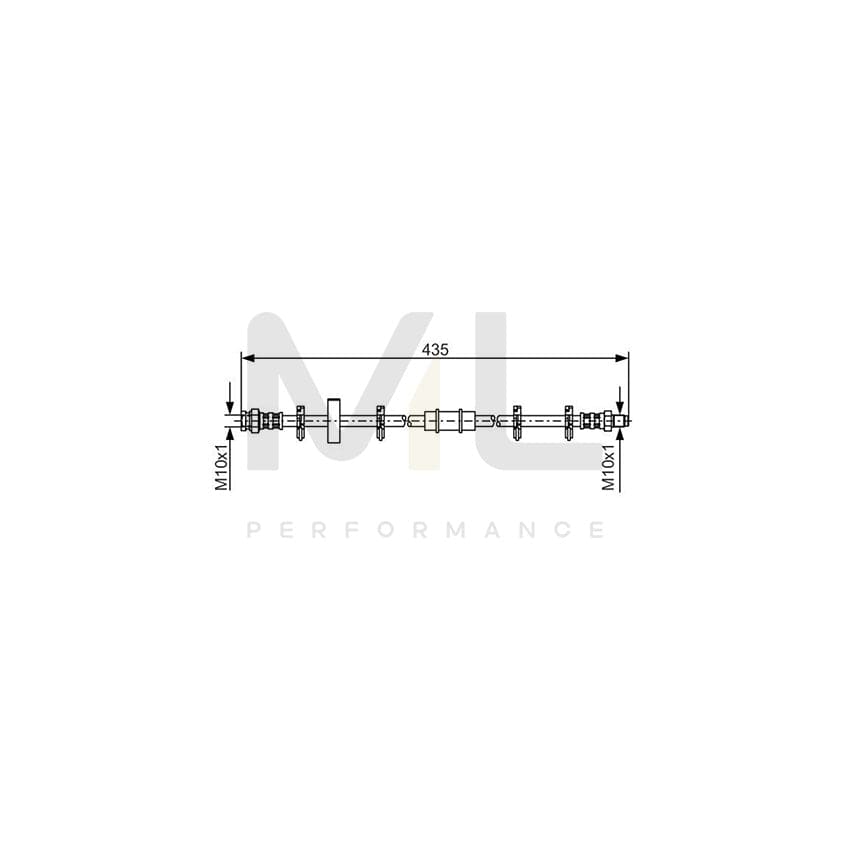 BOSCH 1 987 476 442 Brake Hose 418mm, M10x1 | Performance Parts Direct Car Parts