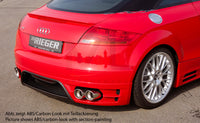 Rieger 00099050 Audi 8J TT Rear Diffuser for Twin Tailpipe Left & Right - Carbon-Look