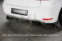 Rieger 00099802 VW Mk6 Golf Rear Diffuser for Twin Tailpipe Left & Right - Carbon-Look