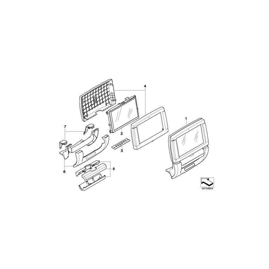 Genuine BMW 65509166783 E70 E72 E71 Rear Compartment Monitor (Inc. X5 3.0sd, X5 50iX & X6 30dX)