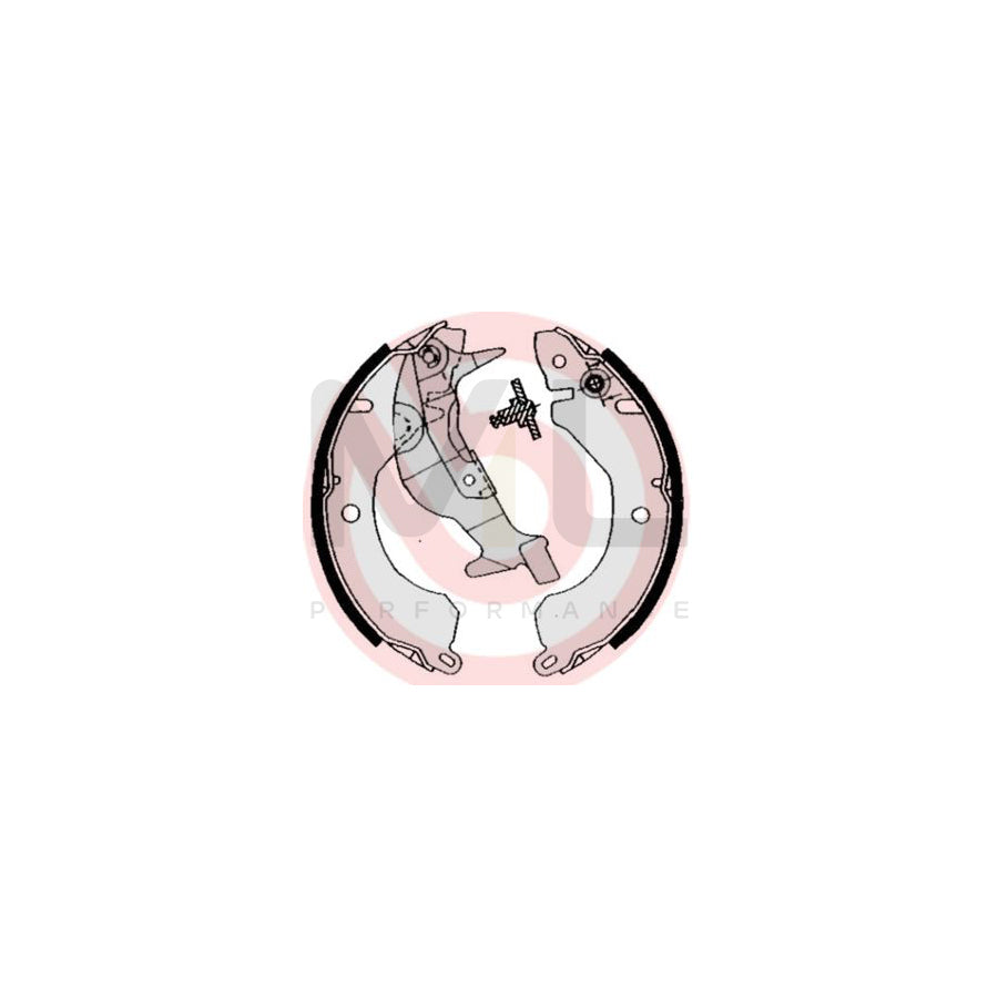 BREMBO S 54 508 Brake Shoe Set with handbrake lever