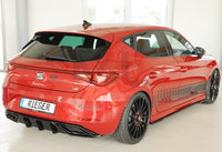 Rieger 00088210 SEAT Leon KL Rear Diffuser - Glossy Black