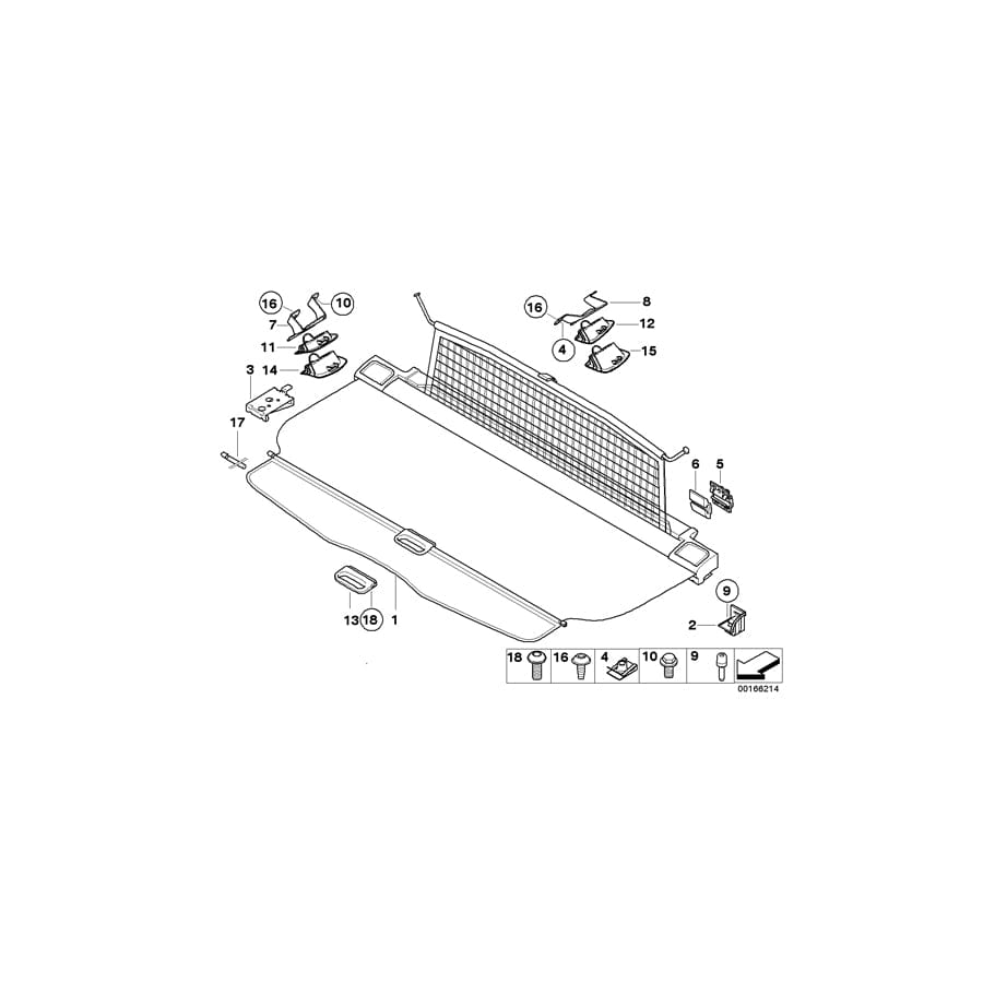 Genuine BMW 51479152047 E91 Roller-Combination SCHWARZ (Inc. 325d, 325xi & 328i)