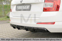Rieger 00079019 Skoda 5E Octavia Rear Diffuser -  Matte Black