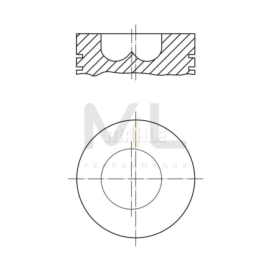 MAHLE ORIGINAL 331 11 00 Piston 111,12 mm, without cooling duct | Performance Parts DirectCar Parts
