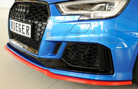 Rieger 00056810 Audi 8V RS3 Front Splitter -  Matte Black