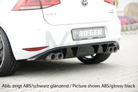 Rieger 00059558 VW Mk7 Golf Rear Diffuser for Twin Tailpipe Left & Right (GTI Clubsport & GTI) -  Matte Black